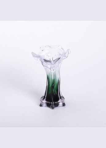 Декоративна скляна ваза для квітів 20 см фігурна ваза 125 мл Зелена HP-9-2 Yiwu (327368962)