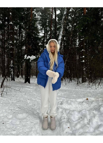 Синя зимня жіноча зимова куртка No Brand