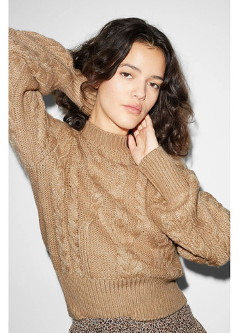 Бежевий демісезонний в'язаний светр C&A