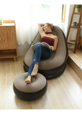 Надувной диван-кресло с пуфиком для ног No Brand (353395842)