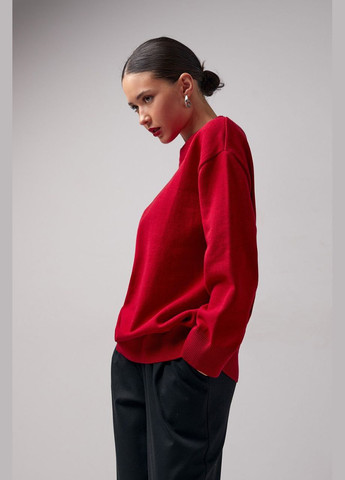 Красный демисезонный джемпер кофта из хлопковой пряжи. Triko Bakh