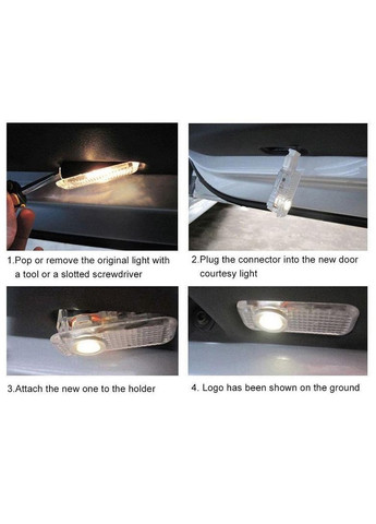 Світлодіодне штатне підсвічування на дверях автомобіля з логотипом Passat, Golf 5 6 7, Jetta, touareg Volkswagen (330127332)