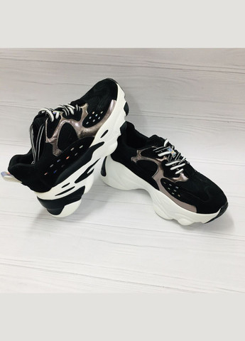 Черные демисезонные обувь кроссовок ж/бронза 66032 Lifexpert