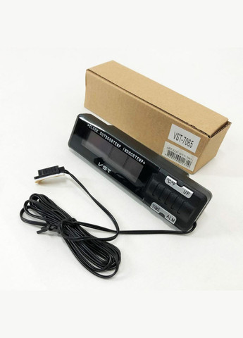 Годинник-термометр -7065 зовнішній та внутрішній датчик, Домашня метеостанція з гігрометром, Цифровий годинник VST (372908636)