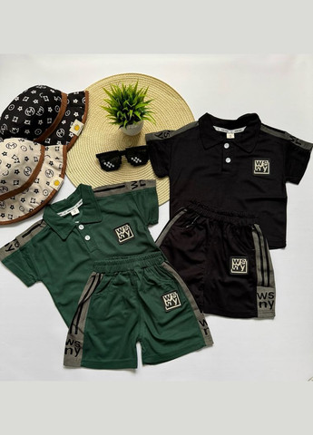 Комбінований демісезонний костюм хлопчику на літо wsny колір зелений 10807 No Brand