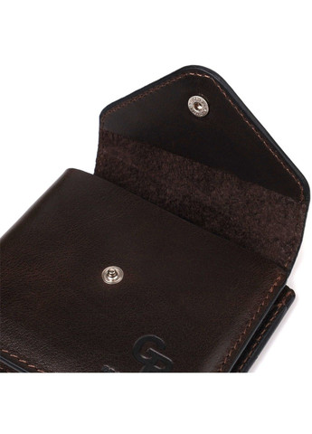 Чоловічий гаманець з натуральної глянсової шкіри 16807 Коричневий Grande Pelle (292849800)