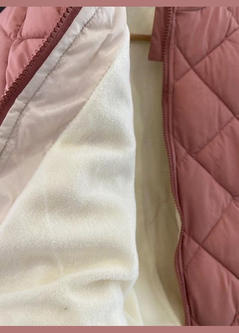 Рожева демісезонна куртка для дівчинки демісезонна на флісі в стилі next BabyStyle