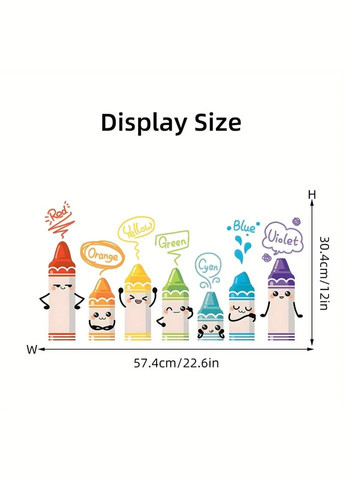 Виниловые наклейки Разноцветные карандаши (лист 30 х 60 см) Б391-8 BRUP (302241780)