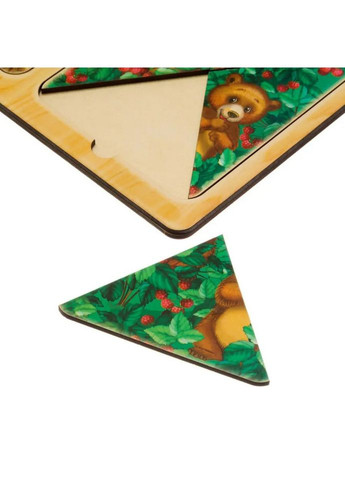 Деревянный пазл-вкладыш "Ежи и медведи" (ПСД186) PSD186 в рамке Ubumblebees (302010249)