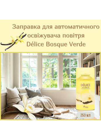 Заправка для автоматичного освіжувача повітря Délice Bosque Verde 250мл. Deliplus (354179061)