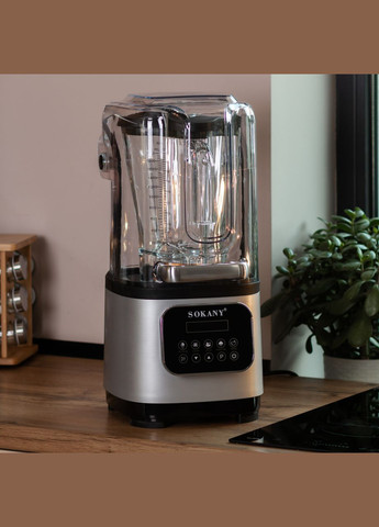 Бесшумный блендер с 2-литровой чашей для смузи и коктейлей, портативный 8000 Вт SK-03024 Sokany (369143429)
