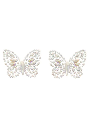 Пестис-метелики із кристалів Chrysallis nipple sticker, наклейки, світяться в темряві Leg Avenue (301213584)