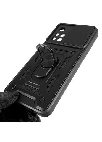 Чохол для POCO M4 Pro 5G броньований з кільцем зі шторкою на сяомі поко м4 про 5г чорний rg1 Xiaomi (366019558)