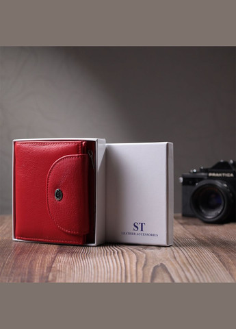 Жіночий гаманець із монетницею з натуральної шкіри 22712 Червоний st leather (306881408)