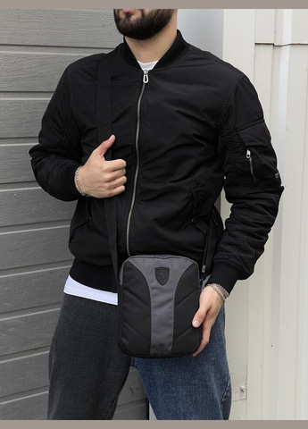 Барсетка сіра з чорним No Brand (330258868)