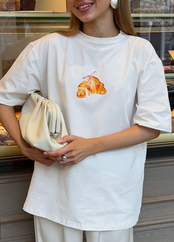 Футболка Круасан No Brand Оверсайз - (327843535)