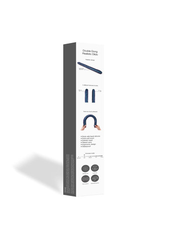 Фалоімітатор подвійний DOUBLE DONG REALISTIC DILDO - SNAKY METALLIC COLOR Strap-On-Me (369949772)