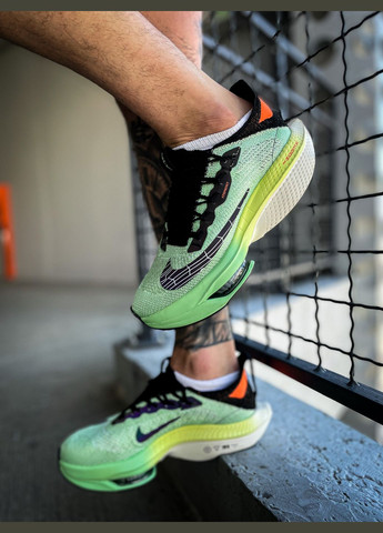 Зеленые всесезонные кроссовки мужские nike air zoom alphafly green | найк аир зум алфафлай зеленые No Brand