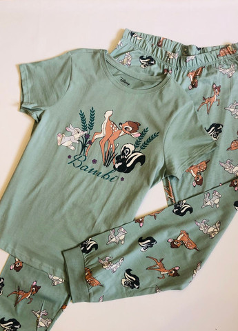 Оливкова всесезон жіноча піжама. бавовна футболка + штани Primark
