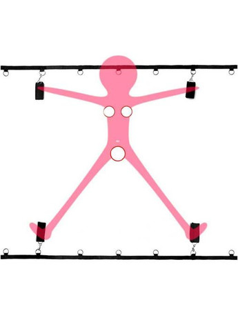 Бандаж Dreamtoys Ремінна система для фіксації до ліжка Blaze Bed Restraint Set - Садо-мазо No Brand (366817764)