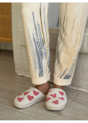 Молочна всесезон піжама жіноча - домашній костюм теплий кофта + брюки No Brand