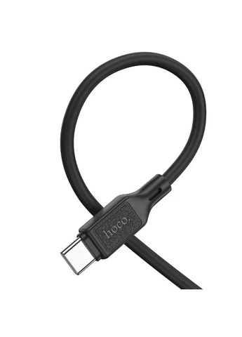 Дата-кабель X90 Cool silicone Type-C to Type-C 60W (1м) Black Hoco (386034275)