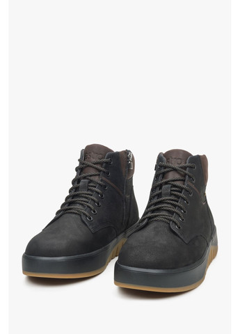 Черные зимние ботинки, цвет черный Estro