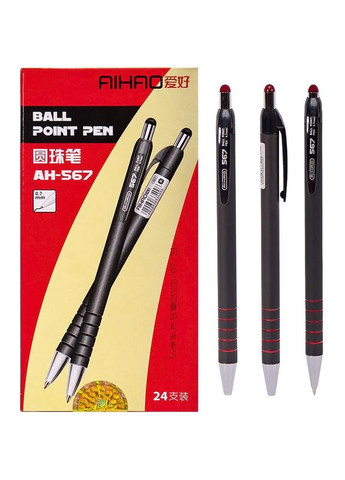 Ручка шариковая AH567 Original, красная 0,7мм (6920930334157) Aihao (292709247)