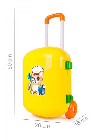 Іграшка ТехноК у рожевій валізі з набором посуду для дітей від 3 років ігровий набір для маленьких кухарів ProDobro (374006867)