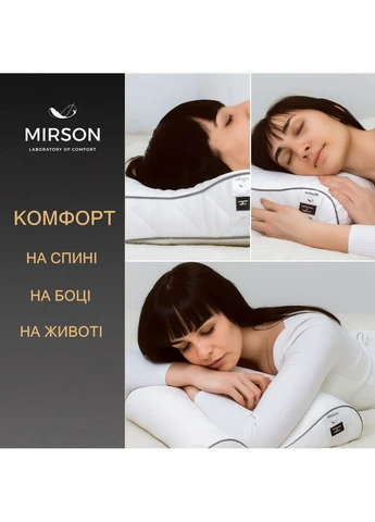 Подушка ортопедична №6020 Steep Line Silver 58*40*10,5 см 580*400*105 Wave Mirson (397386270)