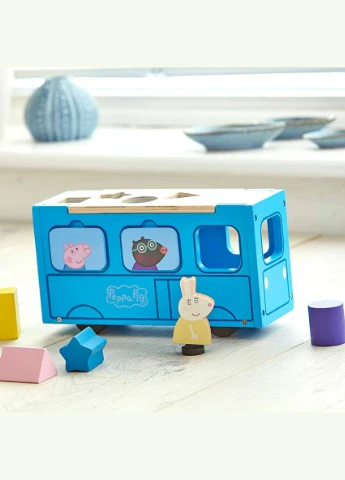 Деревянный игровой набор-сортер Peppa - Школьный автобус Пеппы Peppa Pig (342753360)