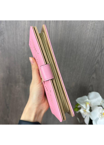 Клатч стьобаний на плече з екошкіри пудровий для жінок ProDobro (363136140)