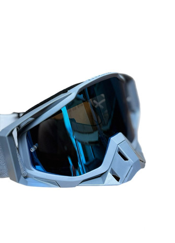 Мотошолом ендуро кросовий Helmet Sebastian + окуляри Profi Gray комплект No Brand (371921009)