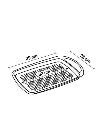 Деко из углеродистой стали 33х25 см прямоугольное антипригарное Pyrex (386698665)