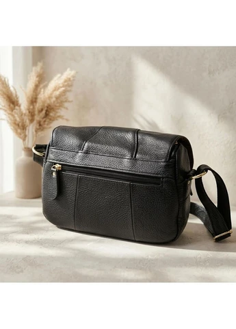 Женская кожаная сумка Vintage  черная стильная повседневная city-bag из натуральной кожи 51475 De Esse (403068423)