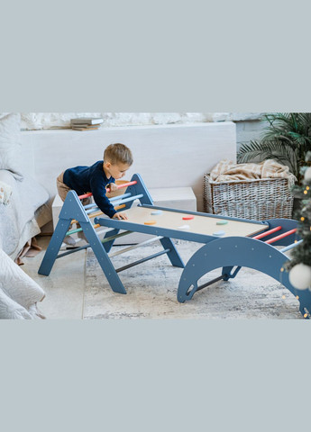 Дитячий набір Монтессорі Трикутник Піклер + Арка Піклер + Гірка + Матрасик. Colourful 1 LunaToys (306552763)