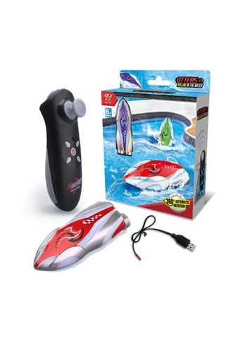 Дитячий міні-катер Otters з дистанційним керуванням високошвидкісний трюковий з підсвічуванням фіолетовий ORIGINAL (305836643)