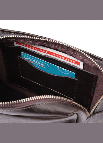 Сумка мужская кожаная через плечо бананка на пояс 22575 Коричневый Grande Pelle (306882233)