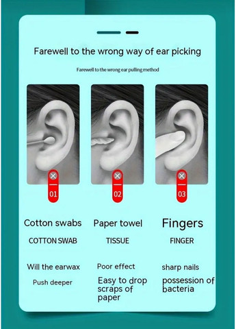 Набор для чистки ушей и удаления ушной серы из 6 инструментов. No Brand (363024755)