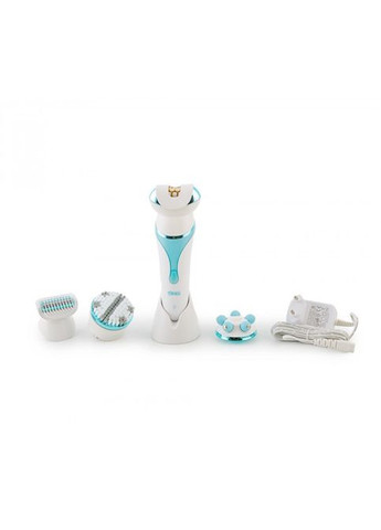 Женский эпилятор массажер многофункциональный 4 в 1 на аккумуляторе 80012 Голубой DSP (373394472)