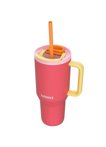 Термокружка Rio Pink Papaya 950 мл Coral/Yellow (11-08002) Kambukka (324022078)