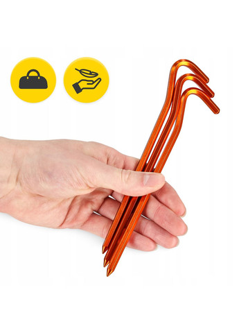 Набор колышков для палатки стальные 20 см 20 шт () Mountain Goat P-5905973406864 (352505990)