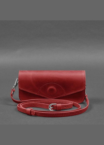 Кожаная сумка через плечо женская футляр для очков Коралловый Crazy horse BlankNote (302009080)