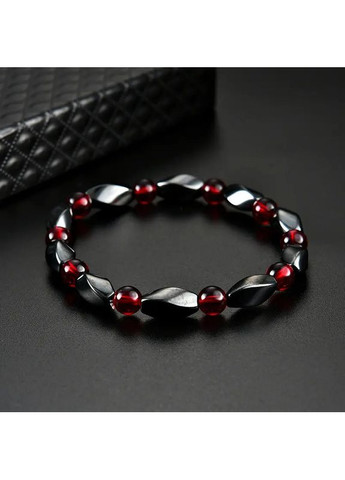 Браслет червоно-чорний з штучного каменю з цирконієм фанковий стиль регульований AurumLux054 Fashion Jewelry (357492671)