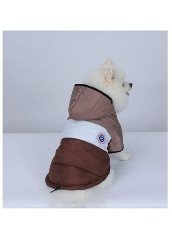 Куртка для собак та котів Coffee-Grey сіро-коричнева A: 36 см B: 51 см C: 36 см X-7001 Ecotoys (275395015)