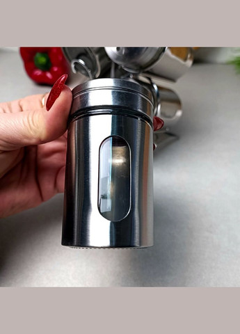 Набор ёмкостей для специй 6 шт на металлической подставке 1710 А-П A-Plus (303209416)