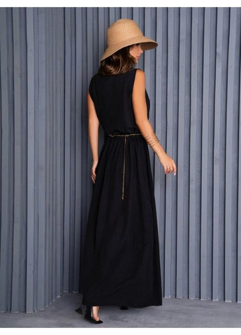 Черное платье 14063 черное ISSA PLUS однотонное