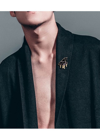 Брошка святкова Рояль, для музиканта, брошка музичний інструмент (чорний) China (366874553)