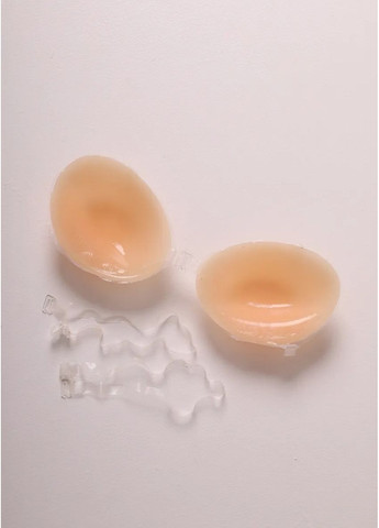 Бежевый невидимка силиконовый многоразовый бюстгальтер со съемными бретелями женский бюст на клейкой основе клейкий невидимый лифчик Cindylove без косточек силикон