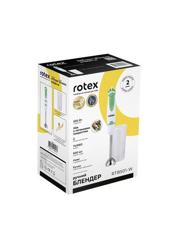 Блендер RTB501-W (погружний, міксер, спінювач) Rotex (360572771)